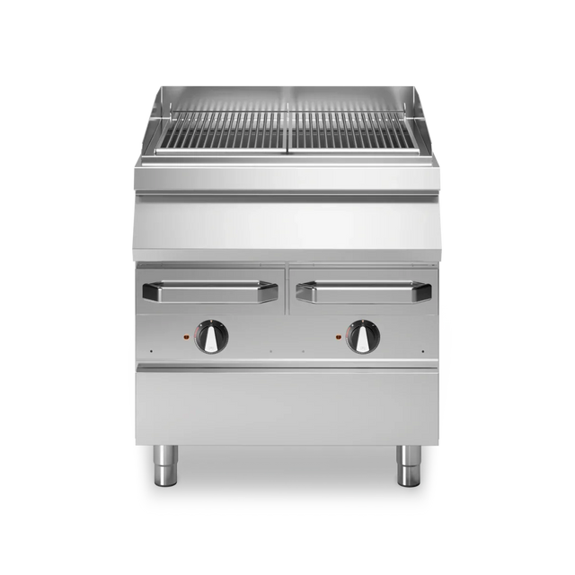 Grill à eau 2 zones électrique sur meuble fermé - 12 kW 400V Tri - 400x730x870mm MODULAR R70/80AGEI vue 1 - Usine CHR