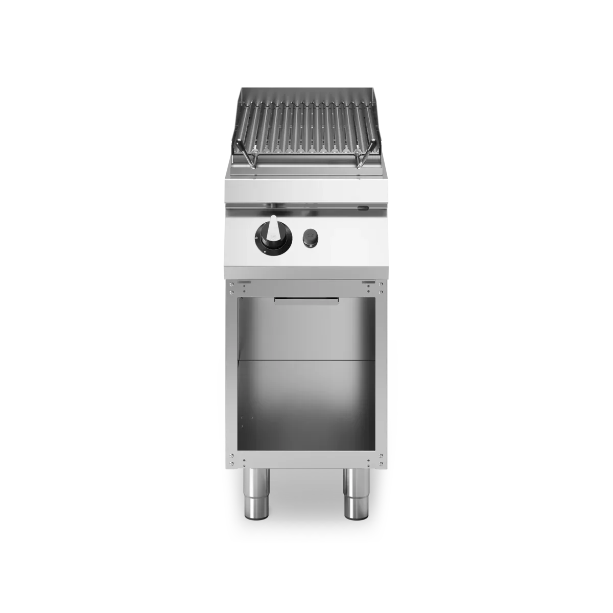 Grill à pierre de lave 1 zone à gaz sur meuble ouvert - 7,5 kW Gaz - 400x730x870mm MODULAR vue 1 - Usine CHR
