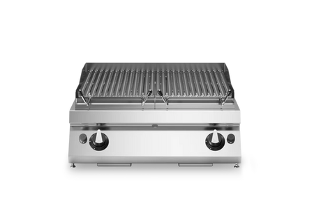Grill à pierre de lave 2 zones à gaz à poser - 15 kW Gaz - 800x730x280mm MODULAR R70/80GRLI/T vue 1 - Usine CHR