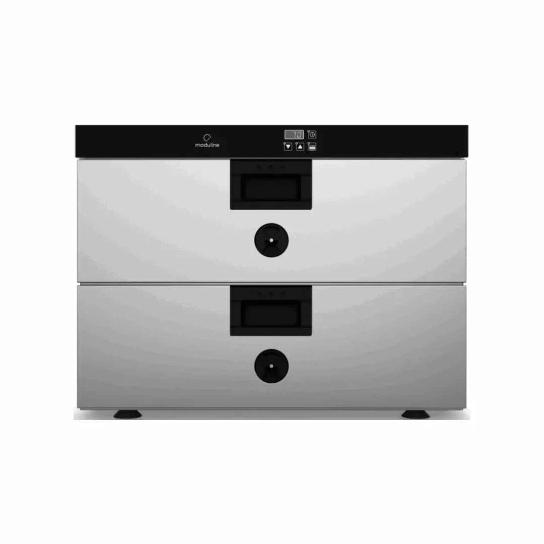 Armoire de maintien en température 2 tiroirs +30/+120°C - Capacité : 2 GN 1/1 150mm - 660x595x520mm MODULINE vue 1 - Usine