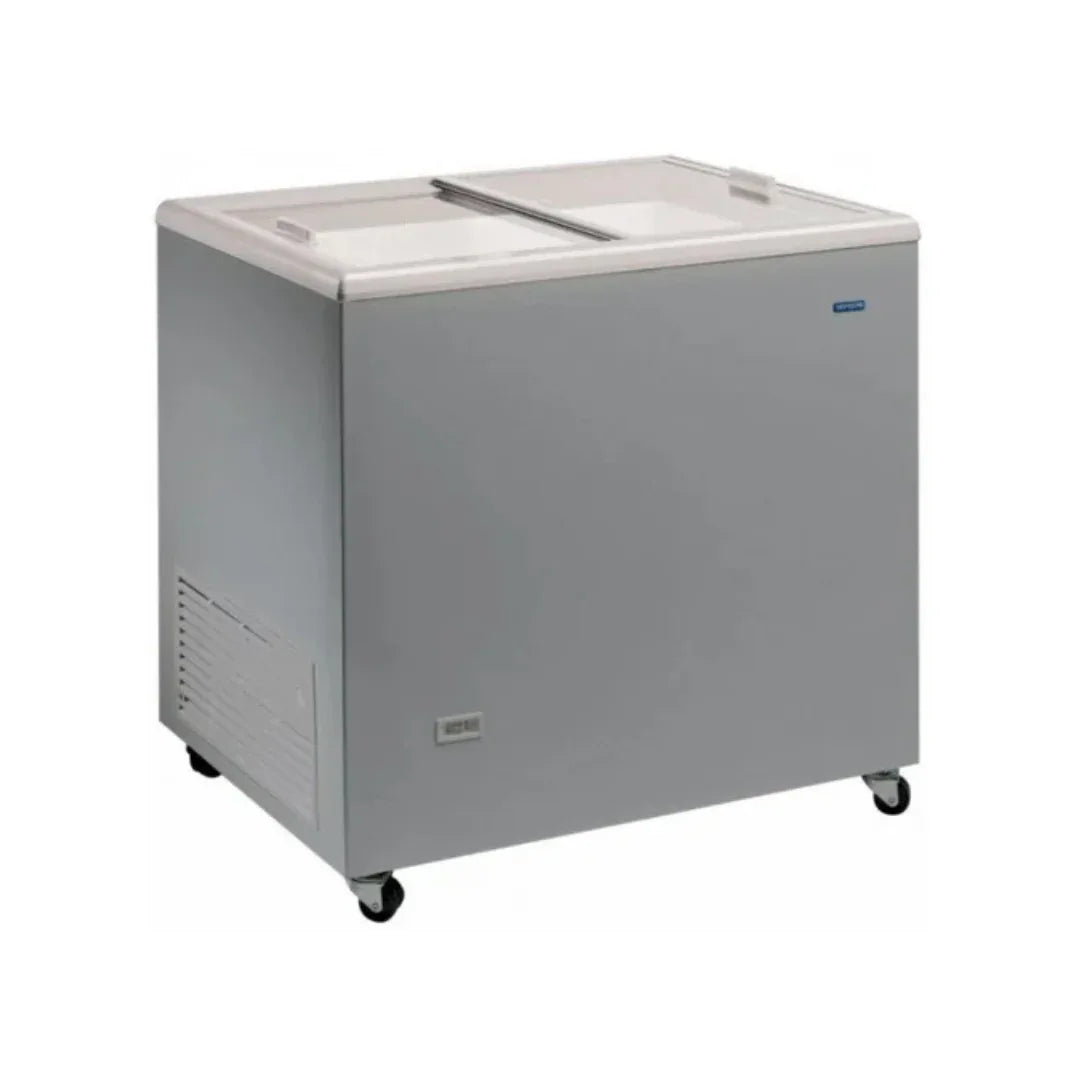 Congélateur / Conservateur - Couvercle coulissant vitré - 398 L - TENSAI - Congélateur coffre à porte coulissante