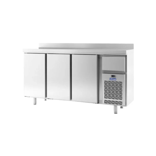 Arrière bar réfrigérée en inox 2 portes -2/+8°C - Capacité : 345 litres - 1468x600x1050mm - INFRICO - Arrière-bar réfrigéré