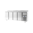 Arrière bar réfrigérée en inox 4 portes -2/+8°C - Capacité : 730 litres - 2452x600x1050mm - INFRICO - Arrière-bar réfrigéré