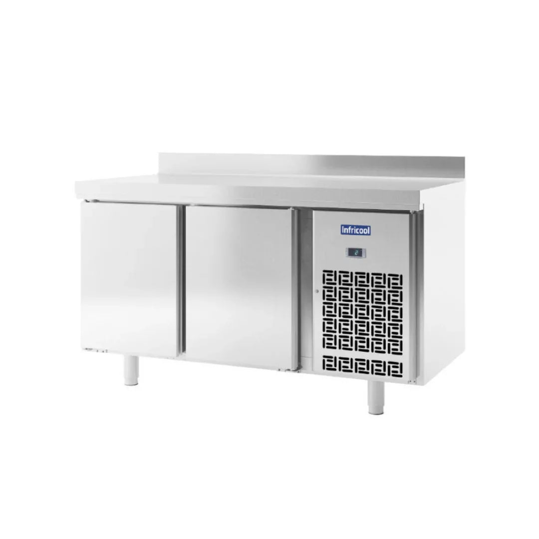 Table réfrigérée positive avec dosseret 2 portes -2/+8°C - 255L INFRICO IM602P vue 1 - Usine CHR