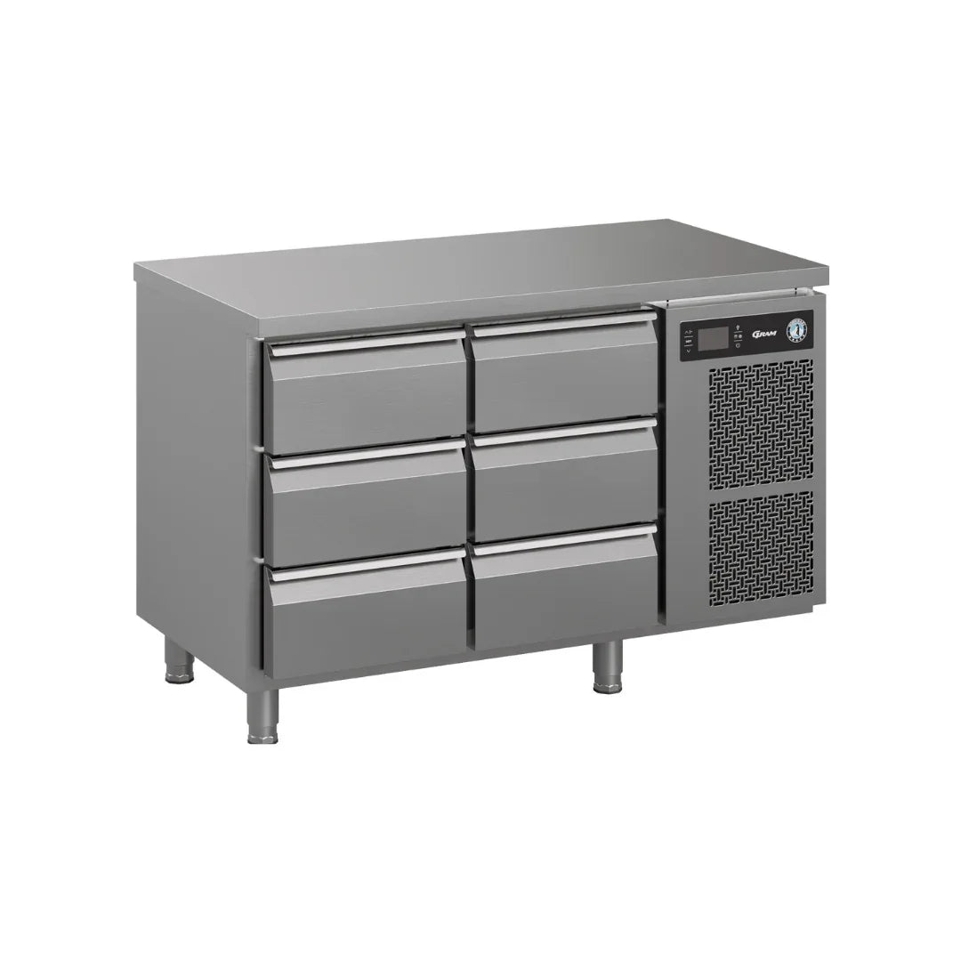 Table réfrigérée positive 6 tiroirs -2/+8°C - 300L HOSHIZAKI K 2 A 3D 3D L E vue 1 - Usine CHR
