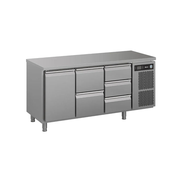 Table réfrigérée positive 1 porte + 5 tiroirs -2/+8°C - 500L HOSHIZAKI K 3 A DL 2D 3D L E vue 1 - Usine CHR