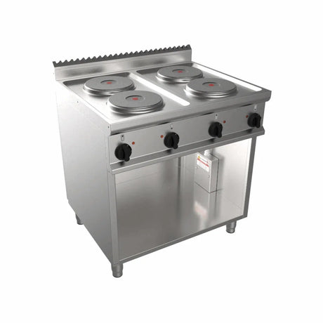 Cuisinière électrique 4 feux sur meuble ouvert CASTA L7/CUET4BA vue 1 - Usine CHR