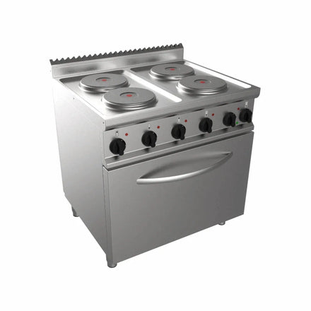 Cuisinière électrique 4 feux sur four électrique