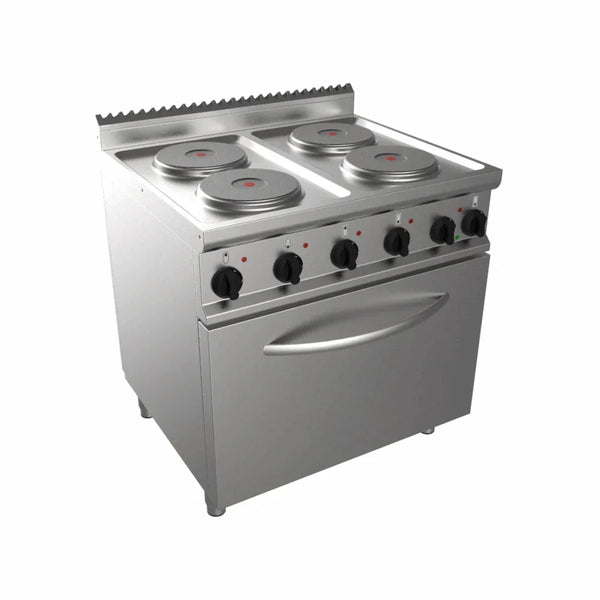 Cuisinière électrique 4 feux sur four électrique