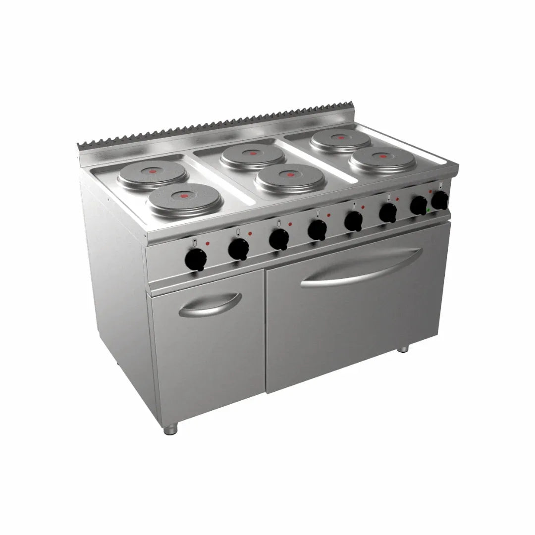Cuisinière électrique 6 feux sur four électrique CASTA L7/CUET6LE vue 1 - Usine CHR