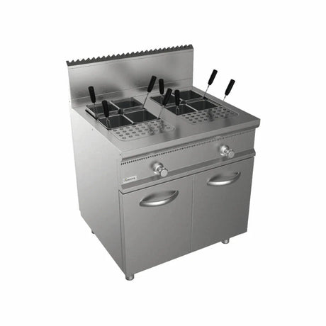 Cuiseur à pâtes modèle à gaz 2bacs 56L - CASTA - Cuiseur à pâtes gaz