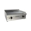 Plaque à snacker lisse+rainurée chromée électrique à poser - CASTA - Plancha électrique professionnelle