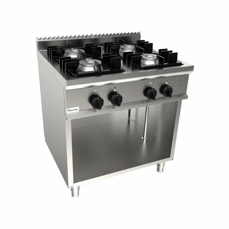 Cuisinière gaz sur meuble ouvert 4 feux 30kW - CASTA - Fourneau à gaz professionnel