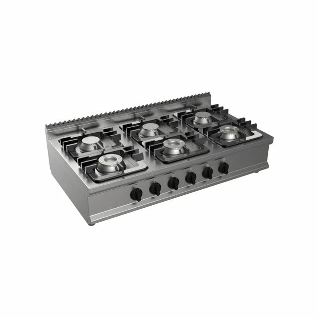 Cuisinière gaz à poser 6 feux 45kW - CASTA - Fourneau à gaz professionnel