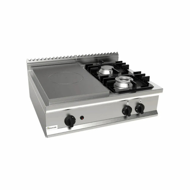 Cuisinière 2 feux + plaque coup de feu à gaz à poser - CASTA - Fourneau à gaz professionnel