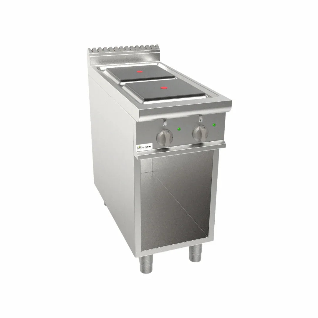 Cuisinière électrique 2 feux sur meuble ouvert 8kW CASTA LQ/CQE2BA vue 1 - Usine CHR