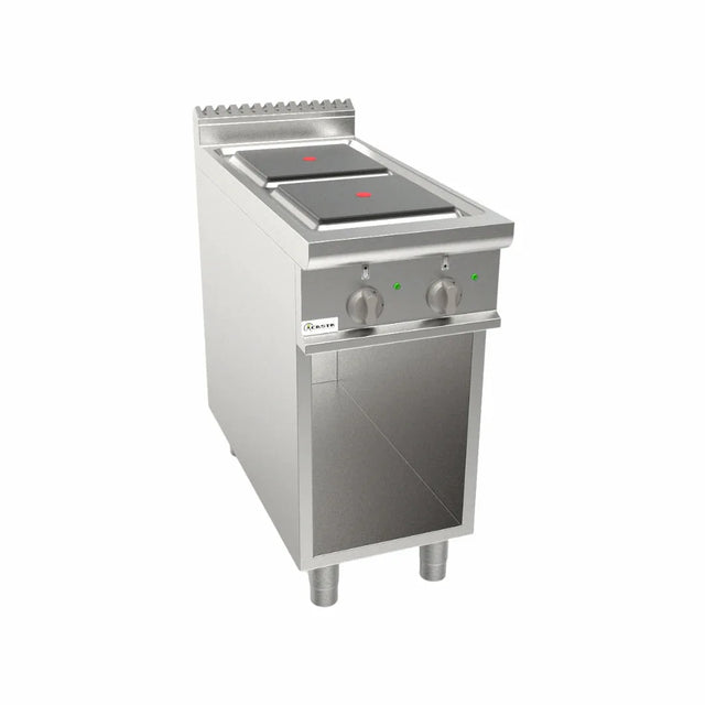 Cuisinière électrique 2 feux sur meuble ouvert 8kW CASTA LQ/CQE2BA vue 1 - Usine CHR