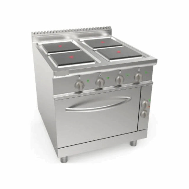 Cuisinière électrique 4 feux sur four électrique 21,48kW - CASTA - Fourneau électrique professionnel