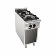 Cuisinière gaz sur meuble ouvert 2 feux 14,8kW - CASTA - Fourneau à gaz professionnel