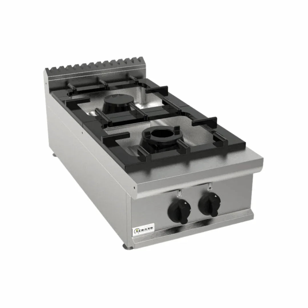 Cuisinière gaz à poser 2 feux 14,8kW - CASTA - Fourneau à gaz professionnel