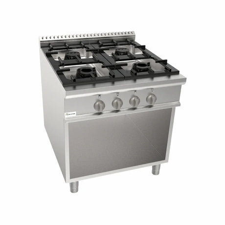Cuisinière gaz sur meuble ouvert 4 feux 29,6kW - CASTA - Fourneau à gaz professionnel