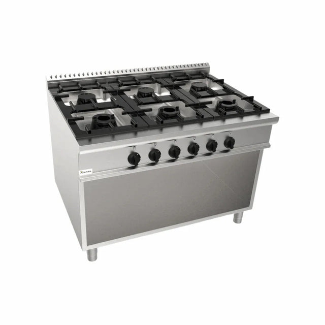 Cuisinière gaz sur meuble ouvert 6 feux 44,4kW - CASTA - Fourneau sur meuble
