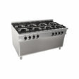 Cuisinière gaz sur meuble ouvert 8 feux 59,2kW - CASTA - Fourneau à gaz professionnel