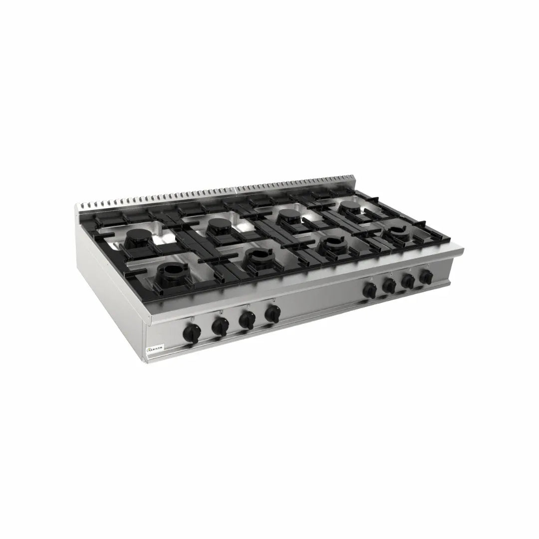 Cuisinière gaz à poser 8 feux 59,2kW - CASTA - Fourneau à gaz professionnel