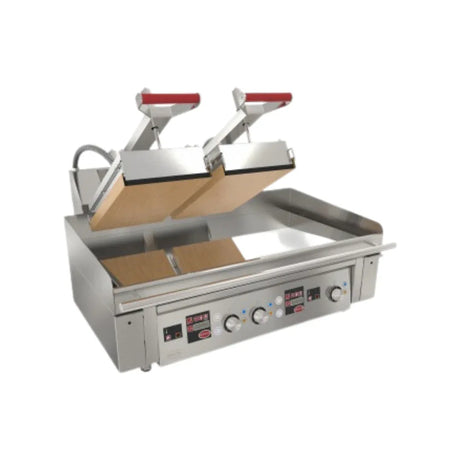 Plancha électrique à poser 3 zones + 1 presse CLAM - Puissance : 16 kW 400V - MIRROR - Plancha électrique professionnelle