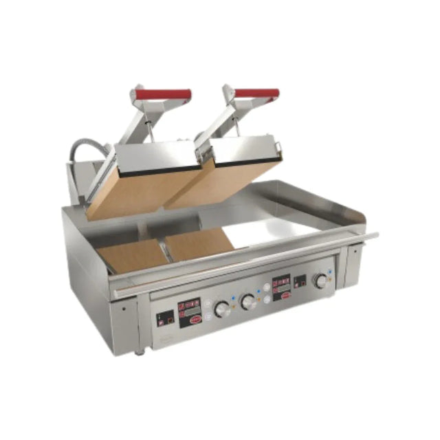 Plancha électrique à poser 3 zones + 1 presse CLAM - Puissance : 16 kW 400V - MIRROR - Plancha électrique professionnelle