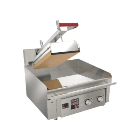 Plancha électrique à poser 2 zones + 1 presse CLAM - Puissance : 12 kW 400V - MIRROR - Plancha électrique professionnelle