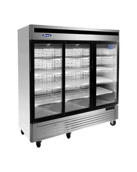 Armoire réfrigérée négative inox 3 portes vitrées 2050L - ATOSA - Armoire réfrigérée négative