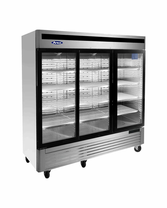 Armoire réfrigérée négative inox 3 portes vitrées 2050L - ATOSA - Armoire réfrigérée négative