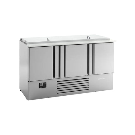 Saladette ouverte réfrigérée positive 0/+6°C 3 portes 1460x700x885mm - INFRICO - Meuble saladette