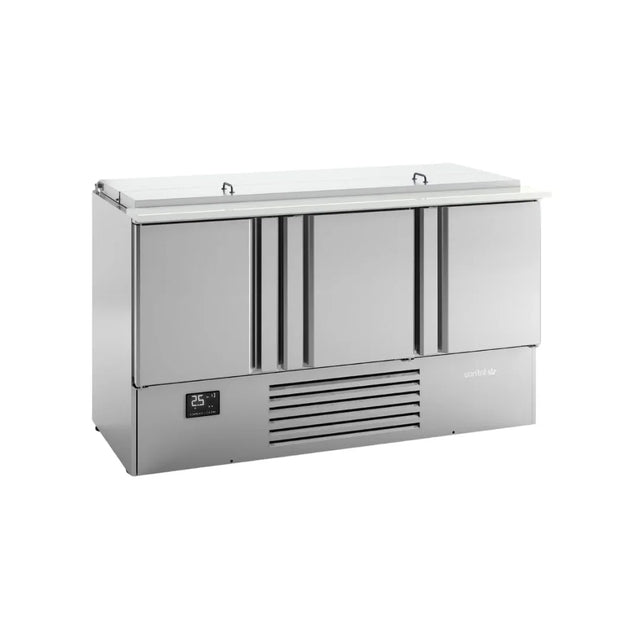 Saladette ouverte réfrigérée positive 0/+6°C 3 portes 1460x700x885mm - INFRICO - Meuble saladette