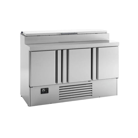 Saladette réfrigérée positive 0/+6°C 3 portes 1460x700x885mm - INFRICO - Meuble saladette