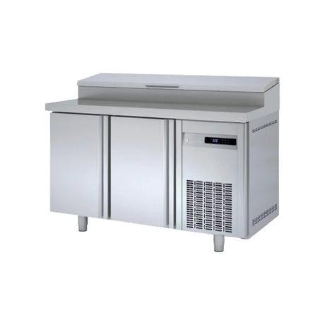 Meuble de préparation saladette bac GN 1/4 réfrigéréé positive 0/+8°C gamme TOP - 2 portes CORECO vue 1 - Usine CHR