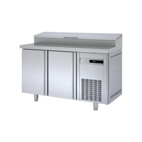 Meuble de préparation saladette bac GN 1/4 réfrigéréé positive 0/+8°C gamme TOP - 2 portes CORECO vue 1 - Usine CHR
