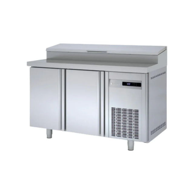 Meuble de préparation saladette bac GN 1/4 réfrigéréé positive 0/+8°C gamme TOP - 2 portes CORECO vue 1 - Usine CHR