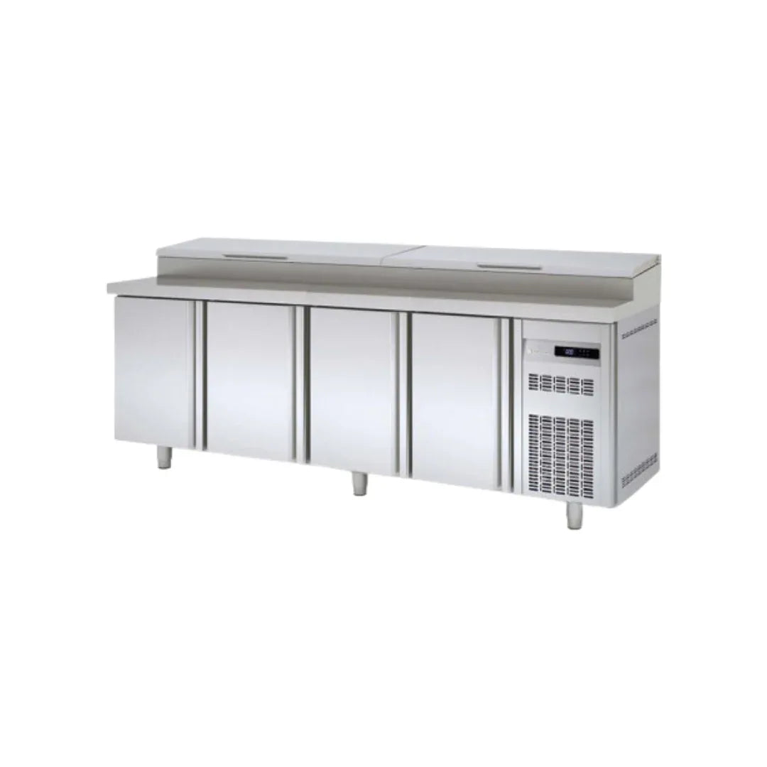 Meuble de préparation saladette bac GN 1/3 réfrigérée positive 0/+8°C gamme TOP - 4 portes CORECO vue 1 - Usine CHR