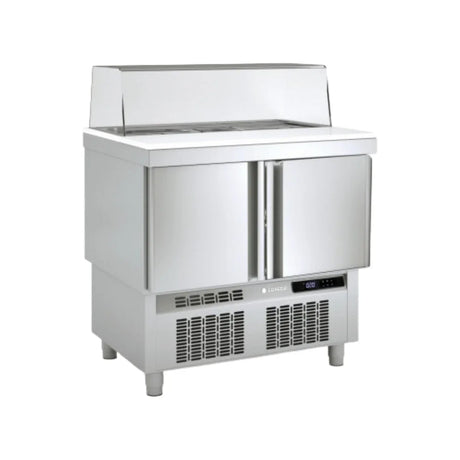 Meuble saladette vitré plan en polyéthylène GN 1/1 réfrigérée positive 0/+8°C gamme TOP CORECO vue 1 - Usine CHR