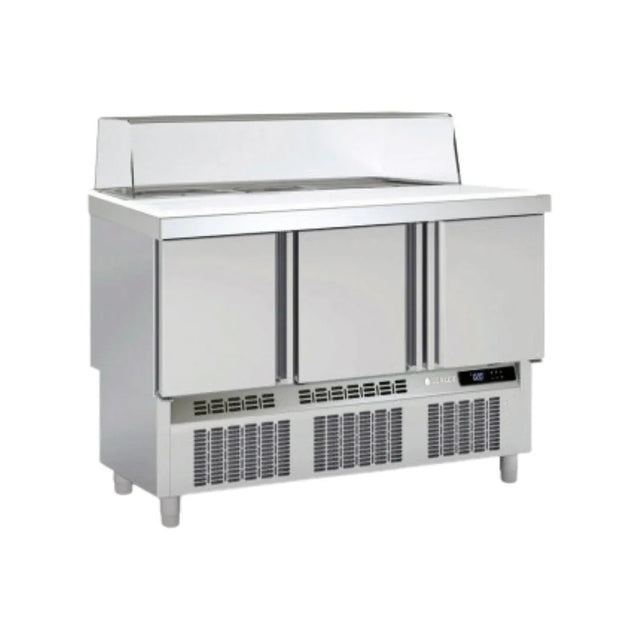 Meuble saladette vitré en polyéthylène GN 1/1 réfrigérée positive 0/+8°C gamme TOP CORECO MFS-140-C vue 1 - Usine CHR