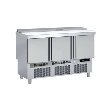 Meuble saladette plan en polyéthylène GN 1/1 réfrigérée positive 0/+8°C gamme TOP CORECO MFS-140 vue 1 - Usine CHR
