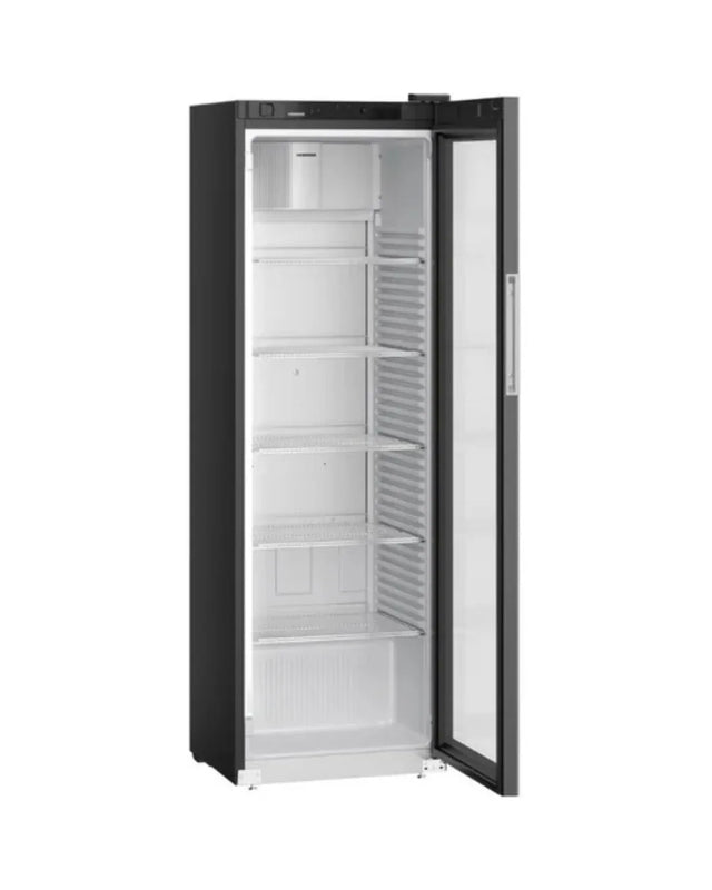 Armoire réfrigérée à boisson postive ventilée en epoxy noir 1 porte vitrée - 400 litres - LIEBHERR - Armoire réfrigérée posit