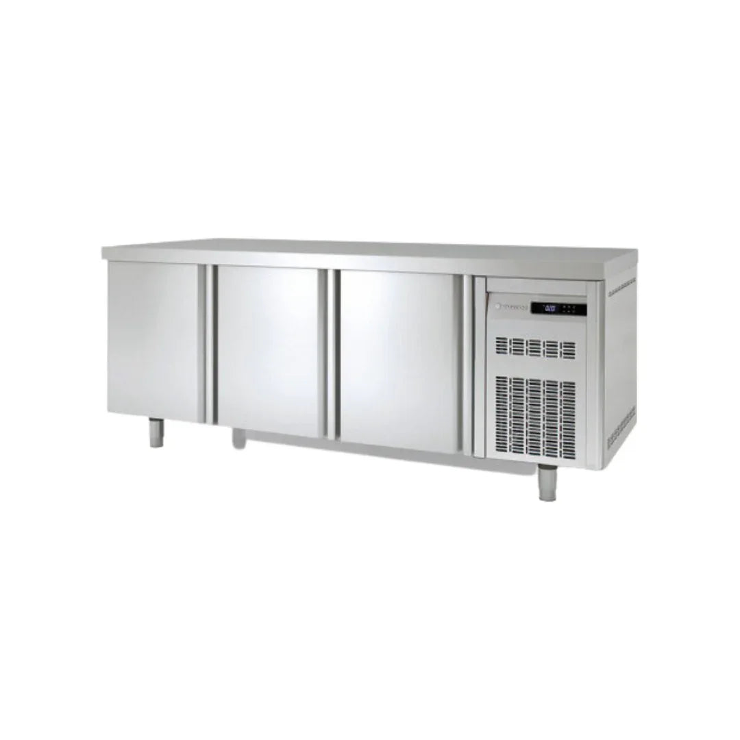 Meuble pâtissier 800 réfrigérée positive -2/+8°C gamme TOP - 3 portes pleines -2020x800x850mm CORECO vue 1 - Usine CHR