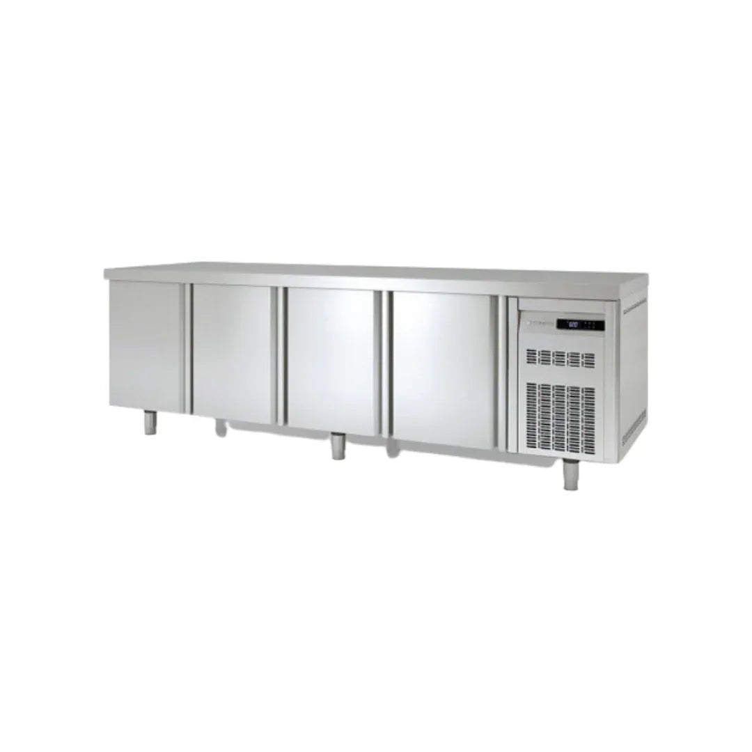 Meuble pâtissier 800 réfrigérée positive -2/+8°C gamme TOP - 4 portes pleines -2545x800x850mm CORECO vue 1 - Usine CHR