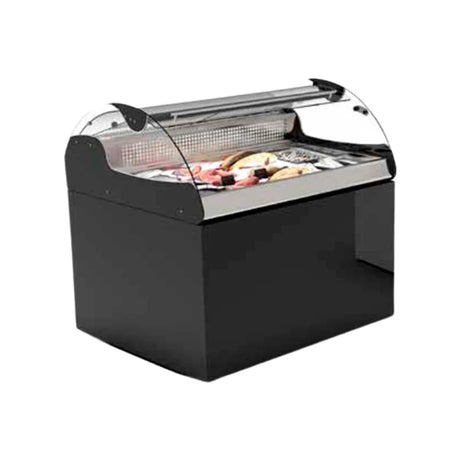 Vitrine réfrigérée à poisson noir - 1000 - SAYL - Vitrine réfrigérée poissonnerie