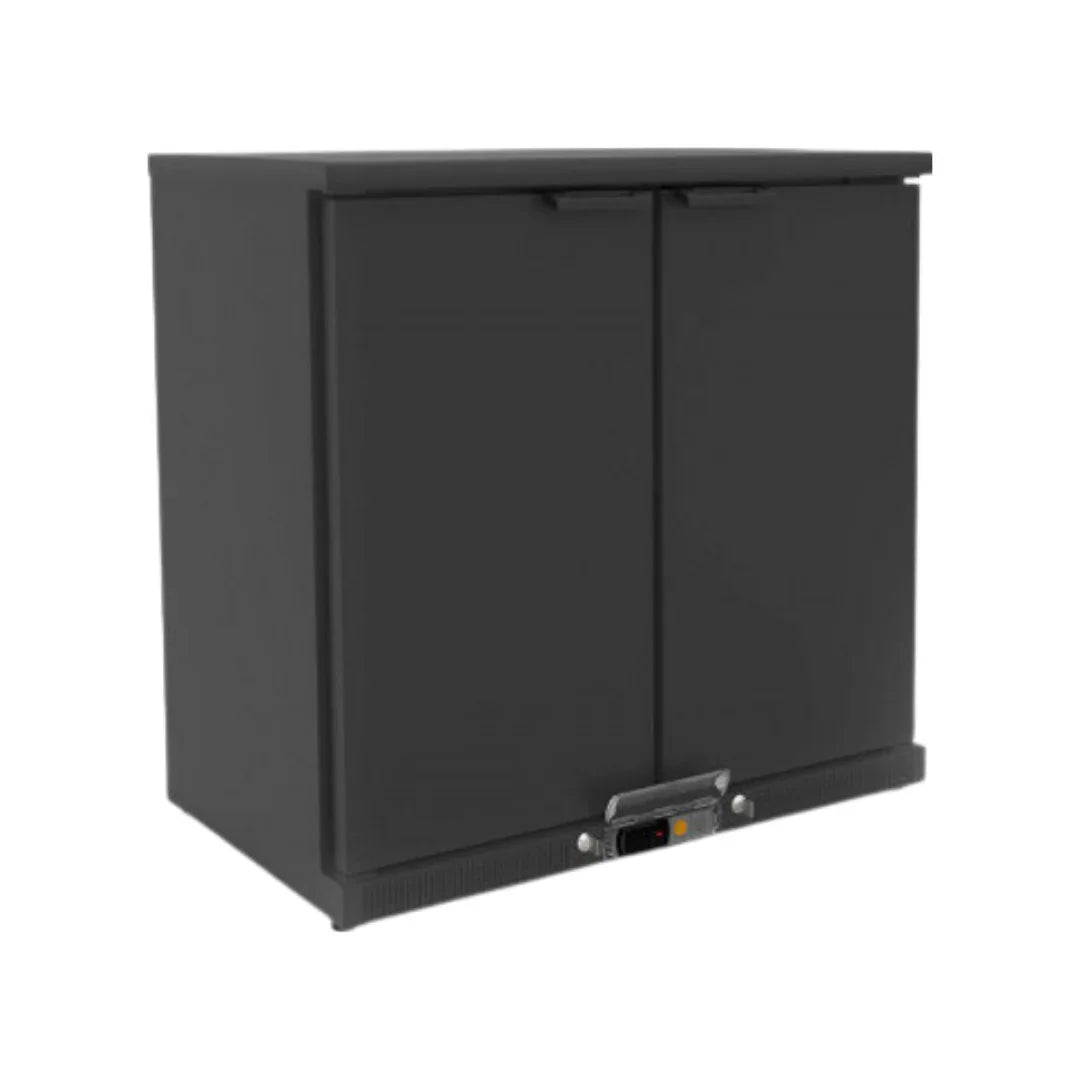 Arrière bar noir 2 portes pleines battantes +2/+8°C CORECO NRH-250-L vue 1 - Usine CHR