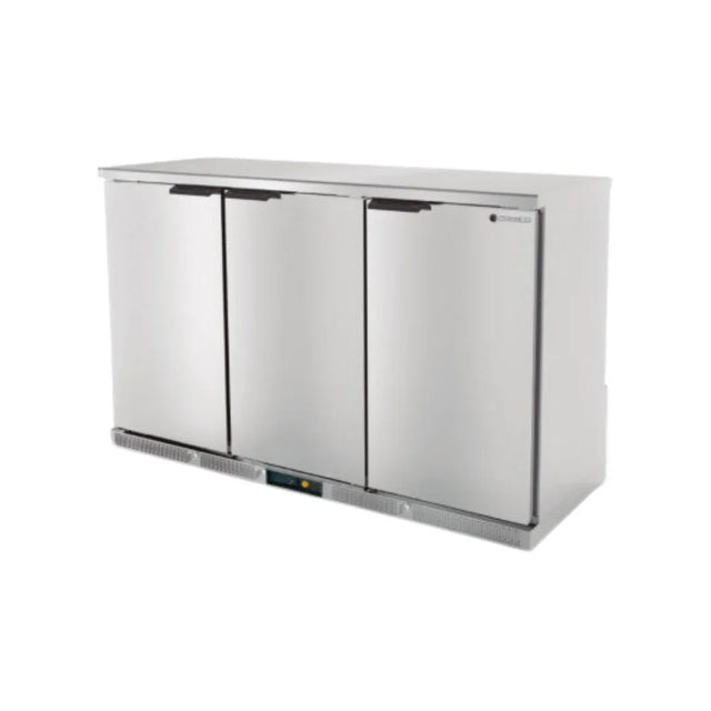 Arrière bar en inox 3 portes pleines battantes +2/+8°C CORECO NRH-350-LI vue 1 - Usine CHR
