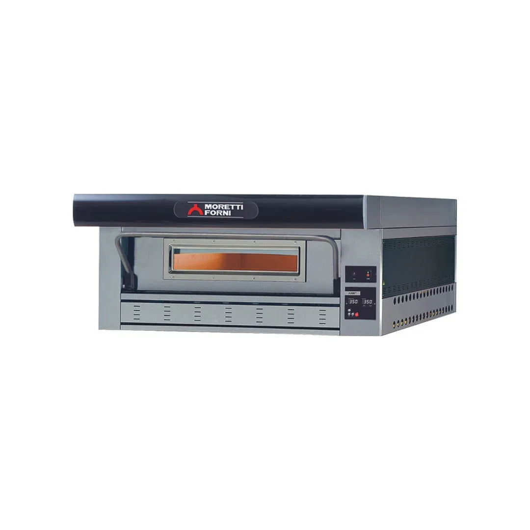Four à pizza SERIE P Gaz 1 chambre sans support - 9 pizzas MORETTI P110G B1 vue 1 - Usine CHR